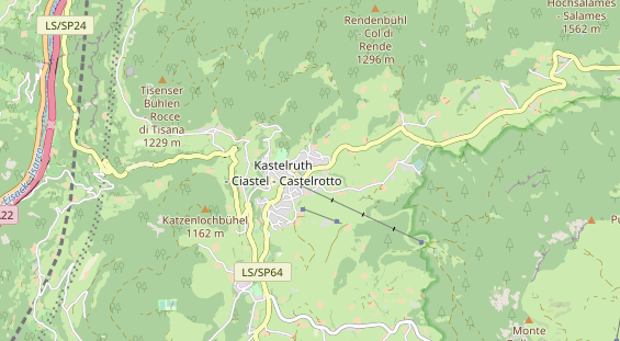 Pension auf Karte