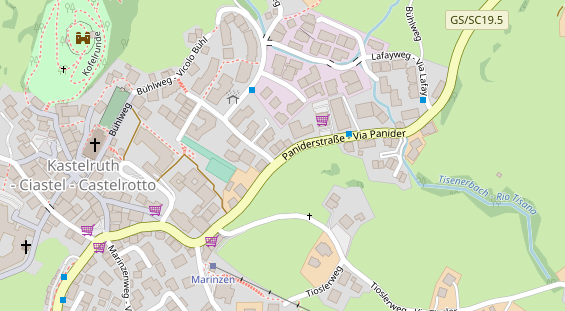 Pension auf Satellitenbild