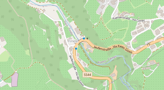 Pension auf Satellitenbild