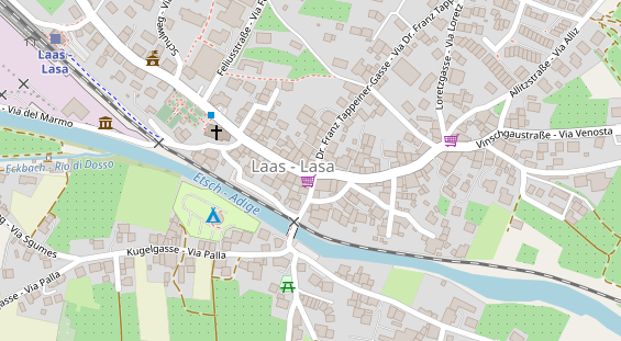 Pension auf Satellitenbild