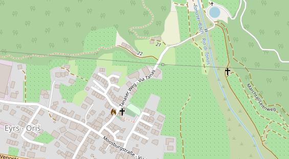 Pension auf Satellitenbild