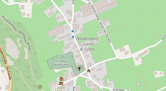 Pension auf Satellitenbild