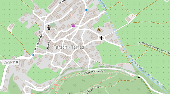 Pension auf Satellitenbild