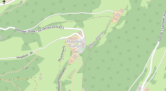 Pension auf Satellitenbild