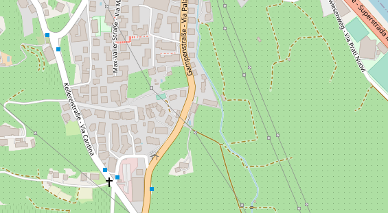 Pension auf Satellitenbild