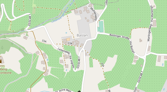 Pension auf Satellitenbild