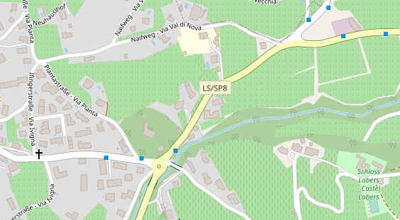 Pension auf Satellitenbild