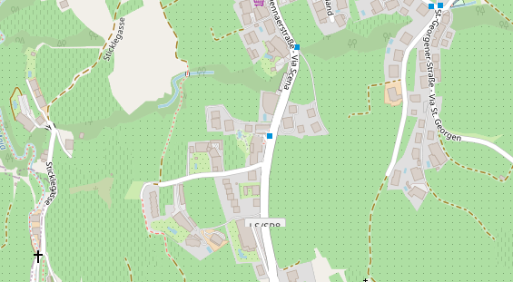 Pension auf Satellitenbild