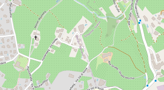 Pension auf Satellitenbild