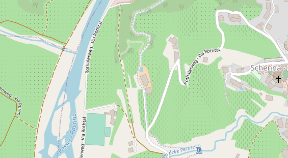 Pension auf Satellitenbild