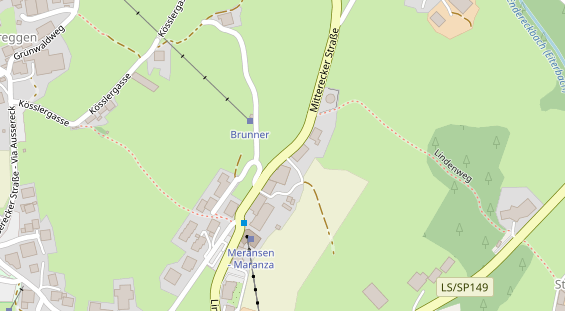 Pension auf Satellitenbild