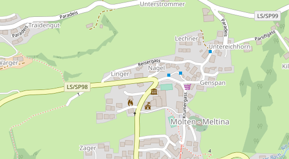 Pension auf Satellitenbild