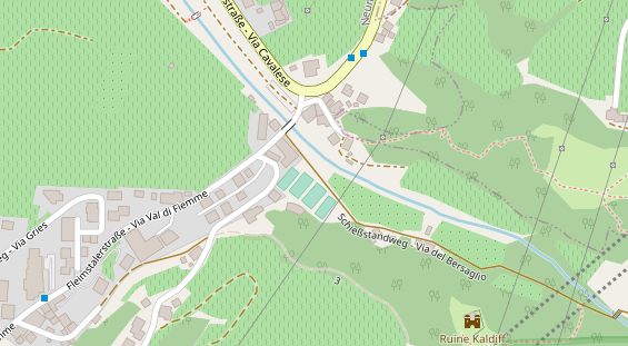 Pension auf Satellitenbild