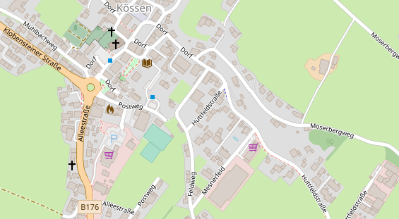 Pension auf Satellitenbild