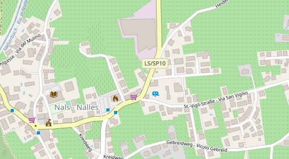 Pension auf Satellitenbild