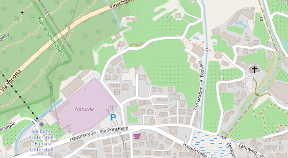 Pension auf Satellitenbild