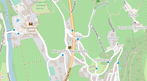 Pension auf Satellitenbild