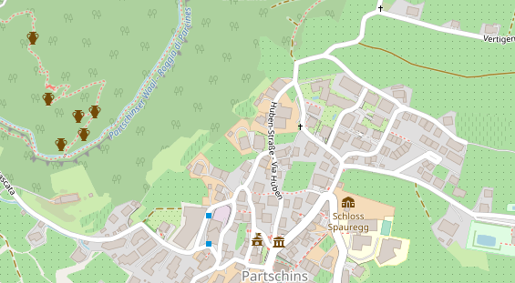 Pension auf Satellitenbild