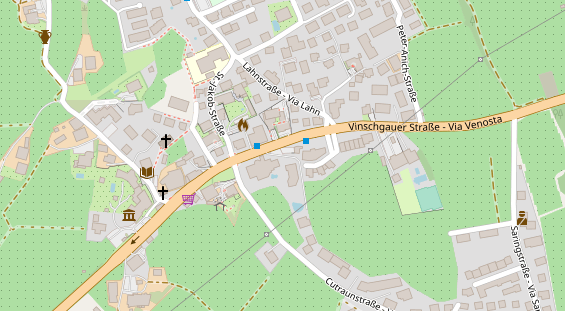 Pension auf Satellitenbild