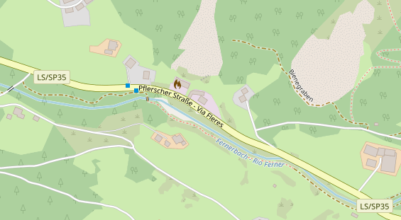 Pension auf Satellitenbild