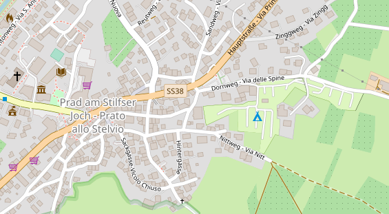 Pension auf Satellitenbild