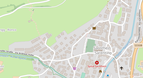 Pension auf Satellitenbild