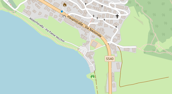 Pension auf Satellitenbild