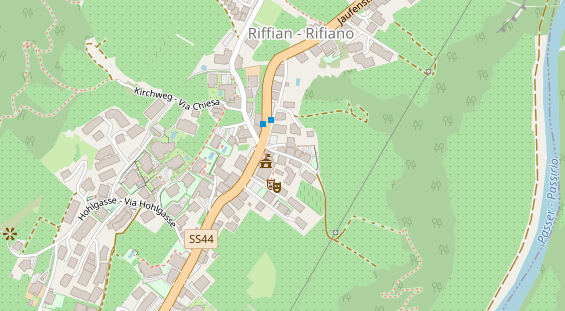 Pension auf Satellitenbild