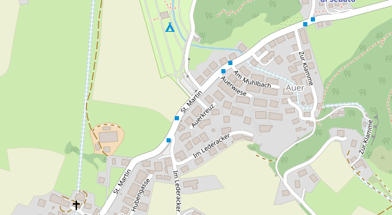 Pension auf Satellitenbild