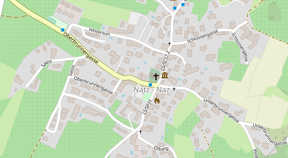 Pension auf Satellitenbild