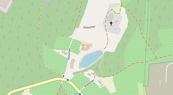 Pension auf Satellitenbild