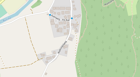 Pension auf Satellitenbild