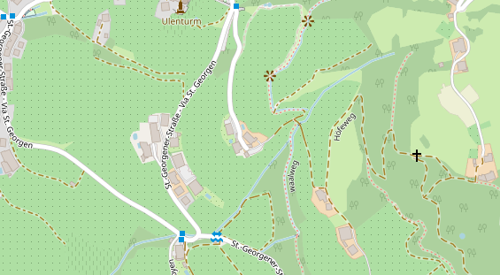 Pension auf Satellitenbild