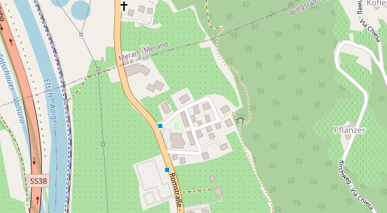 Pension auf Satellitenbild