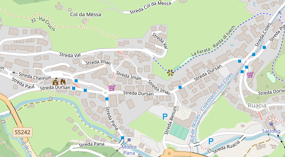 Pension auf Satellitenbild