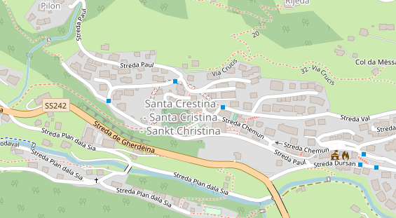 Pension auf Satellitenbild