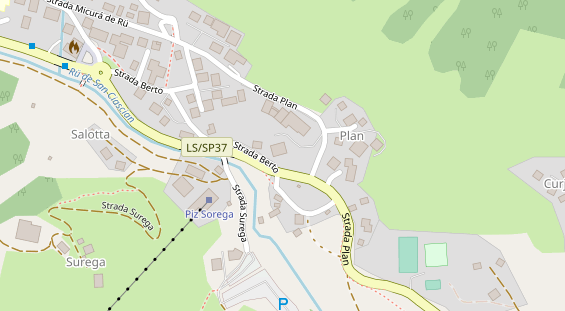 Pension auf Satellitenbild