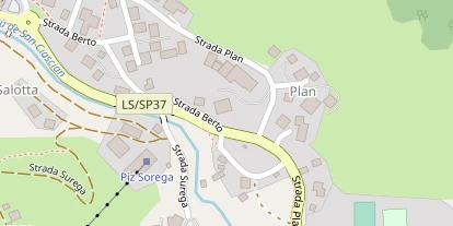 Pension auf Satellitenbild