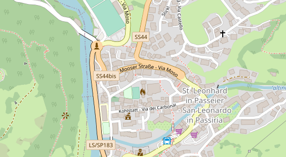 Pension auf Satellitenbild