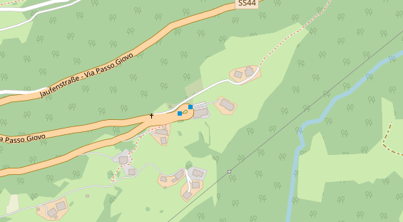 Pension auf Satellitenbild