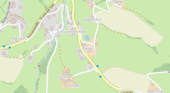 Pension auf Satellitenbild