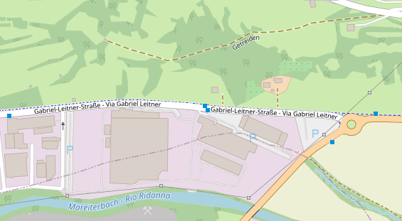 Pension auf Satellitenbild