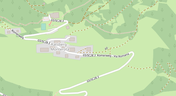 Pension auf Satellitenbild