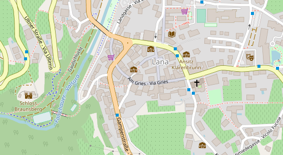 Pension auf Satellitenbild