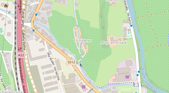 Pension auf Satellitenbild