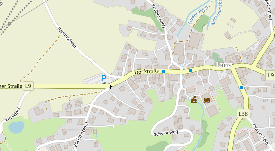 Pension auf Satellitenbild