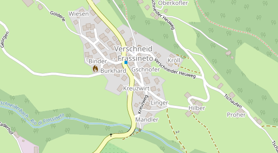 Pension auf Satellitenbild