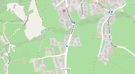 Pension auf Satellitenbild