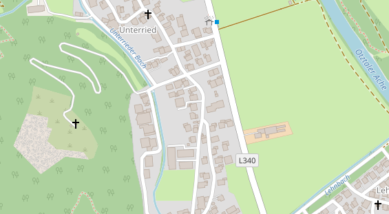 Pension auf Satellitenbild