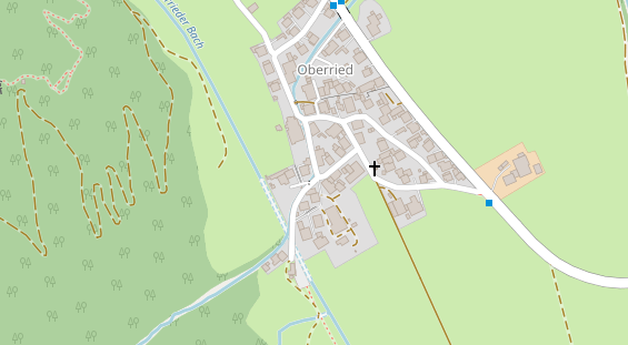 Pension auf Satellitenbild